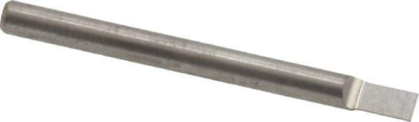 Accupro - 1/8" Shank Diam, 1-1/2" OAL, 1/8" Cut Diam, Square Engraving Cutter - 3/16" LOC, 1/8" Tip Diam, 1 Flute, Right Hand Cut, Micrograin Solid Carbide, Uncoated - Exact Tool & Supply