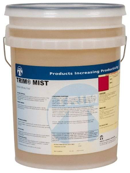 Master Fluid Solutions - Trim Mist, 5 Gal Pail Cutting & Grinding Fluid - Synthetic, For Milling - Exact Tool & Supply
