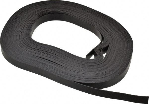 Mag-Mate - 100' Long x 1/2" Wide x 1/32" Thick Flexible Magnetic Strip - 4 Lb Max Pull Force, 2 Linear Ft/Lb Magnetic Pull Force, Plain Back - Exact Tool & Supply