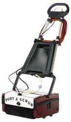 Minuteman - 12" Cleaning Width, Electric Floor Scrubber - 1 hp, 650 RPM, 45" Water Lift, 1 Gal Tank Capacity, Series P12 - Exact Tool & Supply