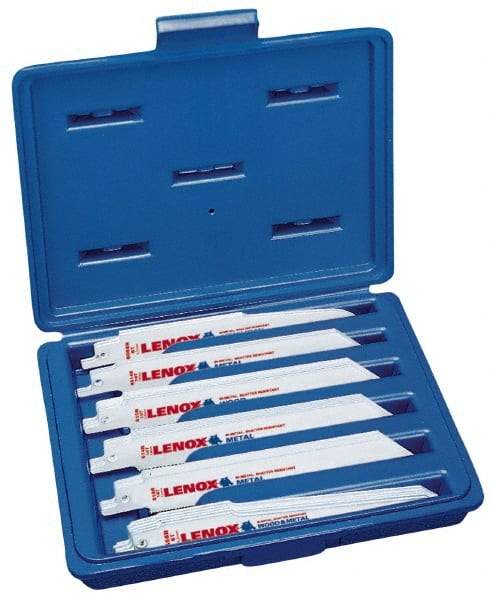 Lenox - 8" Long x 1" Thick, Bi-Metal Reciprocating Saw Blade - 8 TPI, Toothed Edge, Universal Shank - Exact Tool & Supply