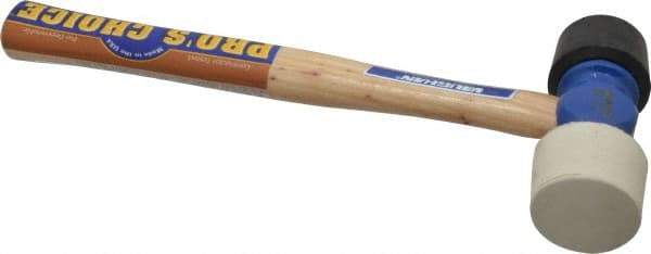 Vaughan Bushnell - 1-1/2 Lb Head Rubber Mallet - 14" OAL, Wood Handle - Exact Tool & Supply