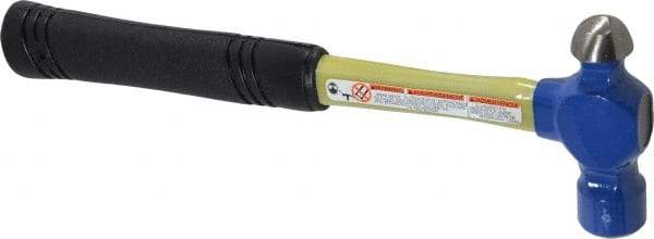 Vaughan Bushnell - 3/4 Lb Head Ball Pein Hammer - Fiberglass Handle, 13" OAL, Fiberglass with Cushion Grip - Exact Tool & Supply