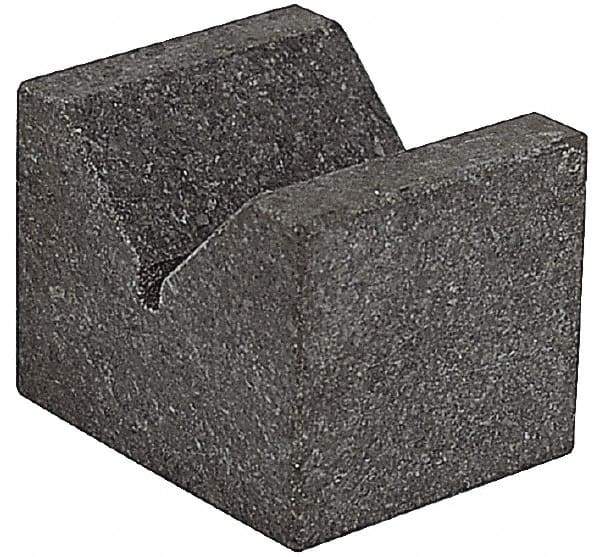 SPI - 90° Angle, Black Granite V-Block - 2-1/2" Long x 2" Wide x 2" High, Sold as Matched Pair - Exact Tool & Supply