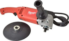 Milwaukee Tool - 7 to 9" Pad Diam, 1,750 RPM, Handheld Electric Polisher - 5/8-11" Spindle Thread, 11 Amps, 120 Volts - Exact Tool & Supply