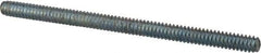 Value Collection - #10-24 3" OAL Fully Threaded Stud - Carbon Steel, Zinc-Plated Finish - Exact Tool & Supply