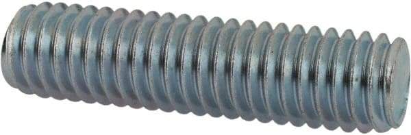 Value Collection - 3/8-16 1-1/2" OAL Fully Threaded Stud - Carbon Steel, Zinc-Plated Finish - Exact Tool & Supply