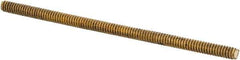 Value Collection - #6-32 3" OAL Fully Threaded Stud - Brass, Plain Finish - Exact Tool & Supply