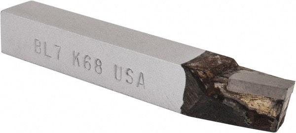Made in USA - 7/16 x 7/16" Shank, Lead Angle Turning Single Point Tool Bit - BL-7, Grade K68 - Exact Tool & Supply