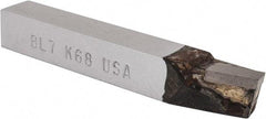 Made in USA - 7/16 x 7/16" Shank, Lead Angle Turning Single Point Tool Bit - BL-7, Grade K68 - Exact Tool & Supply