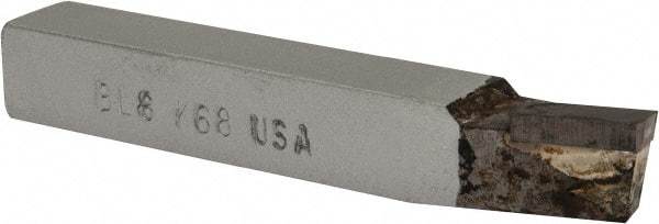 Made in USA - 1/2 x 1/2" Shank, Lead Angle Turning Single Point Tool Bit - BL-8, Grade K68 - Exact Tool & Supply