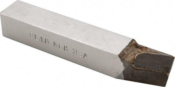 Made in USA - 5/8 x 5/8" Shank, Lead Angle Turning Single Point Tool Bit - BL-10, Grade K68 - Exact Tool & Supply