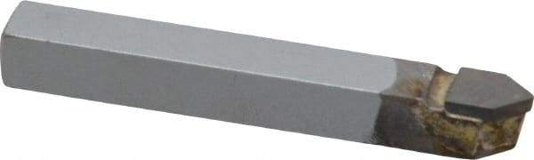 Made in USA - 1/4 x 1/4" Shank, Pointed Nose Single Point Tool Bit - D-4, Grade K68 - Exact Tool & Supply
