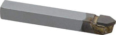 Made in USA - 1/4 x 1/4" Shank, Pointed Nose Single Point Tool Bit - D-4, Grade K68 - Exact Tool & Supply