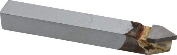 Made in USA - 1/4 x 1/4" Shank, Threading Single Point Tool Bit - E-4, Grade K68 - Exact Tool & Supply