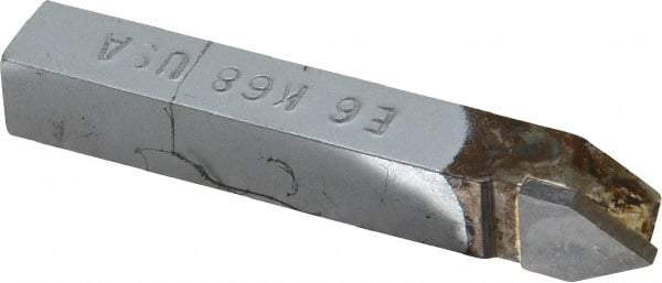 Made in USA - 3/8 x 3/8" Shank, Threading Single Point Tool Bit - E-6, Grade K68 - Exact Tool & Supply