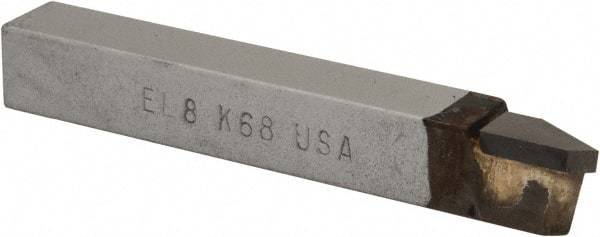 Made in USA - 1/2 x 1/2" Shank, Offset Threading Single Point Tool Bit - EL-8, Grade K68 - Exact Tool & Supply