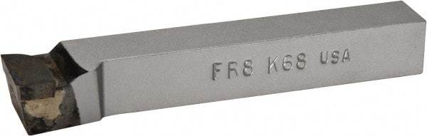 Made in USA - 1/2 x 1/2" Shank, Offset End Cutting Single Point Tool Bit - FR-8, Grade K68 - Exact Tool & Supply