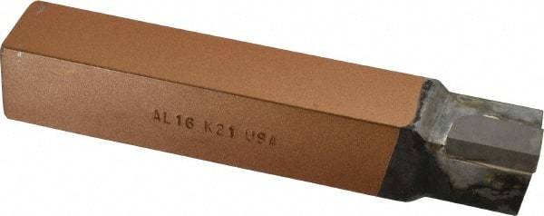 Made in USA - 1 x 1" Shank, Square Shoulder Turning Single Point Tool Bit - AL-16, Grade K21 - Exact Tool & Supply