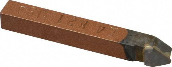 Made in USA - 1/4 x 1/4" Shank, Threading Single Point Tool Bit - E-4, Grade K21 - Exact Tool & Supply