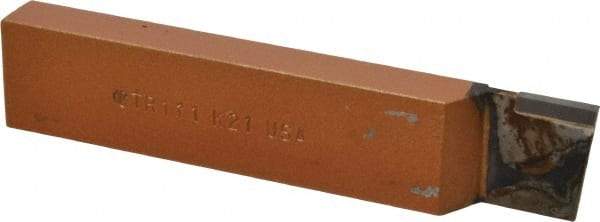 Made in USA - 1 x 1/2" Shank, Cutoff & Grooving Single Point Tool Bit - CT-111, Grade K21 - Exact Tool & Supply