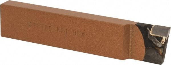 Made in USA - 1 x 1/2" Shank, Cutoff & Grooving Single Point Tool Bit - CT-120(445), Grade K21 - Exact Tool & Supply