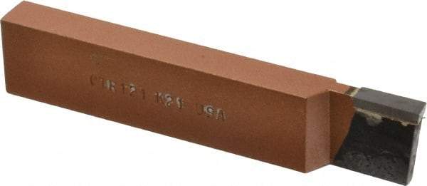 Made in USA - 1 x 1/2" Shank, Cutoff & Grooving Single Point Tool Bit - CT-121(444), Grade K21 - Exact Tool & Supply