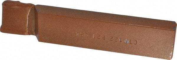 Made in USA - 1 x 1/2" Shank, Cutoff & Grooving Single Point Tool Bit - CT-122(433), Grade K21 - Exact Tool & Supply