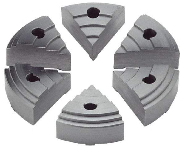 Value Collection - 2.16" Chuck Capacity, JF Attachment, Round Soft Lathe Chuck Jaw - 6 Jaws, Steel - Exact Tool & Supply