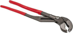 Knipex - 22" OAL, 4-1/2" Max Capacity, 20 Position Adjustable Tongue & Groove Pliers - Standard V-Jaws, Standard Head, Plastic Coated Handles - Exact Tool & Supply