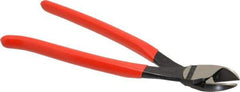 Knipex - 10" OAL, 9/64" Capacity, Diagonal Cutter - 1-1/8" Jaw Length x 1-1/8" Jaw Width, Oval/Angled Head, Plastic Coated Handle - Exact Tool & Supply