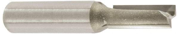 Amana Tool - 1/4" Diam, 1/4" Shank Diam, 1" Length of Cut, 2 Flute Straight Router Bit - 2-7/8" Overall Length, Carbide Tipped - Exact Tool & Supply
