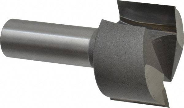 Amana Tool - 1-1/4" Cut Diam, 3/4" Length of Cut, 2 Flute Mortising Edge Profile Router Bit - Carbide-Tipped, 1/2" Shank Diam, 2-1/8" OAL, Uncoated - Exact Tool & Supply