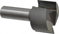 Amana Tool - 1-1/4" Cut Diam, 3/4" Length of Cut, 2 Flute Mortising Edge Profile Router Bit - Carbide-Tipped, 1/2" Shank Diam, 2-1/8" OAL, Uncoated - Exact Tool & Supply
