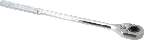 Proto - 1/2" Drive Pear Head Female Drive Ratchet - Chrome Finish, 16" OAL, 24 Gear Teeth, Standard Head - Exact Tool & Supply