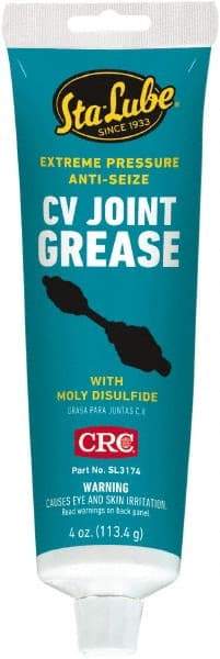 CRC - 4 oz Carded Lithium-12 Gel Paste Grease - Dark Gray, Nonflammable, 275°F Max Temp, NLGIG 1, - Exact Tool & Supply
