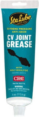 CRC - 4 oz Carded Lithium-12 Gel Paste Grease - Dark Gray, Nonflammable, 275°F Max Temp, NLGIG 1, - Exact Tool & Supply