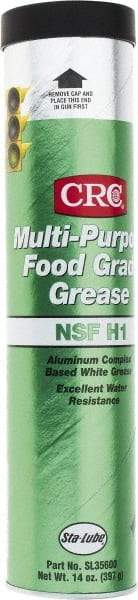 CRC - 14 oz Cartridge Aluminum Standard Grease Fitting - Food Grade, 300°F Max Temp, - Exact Tool & Supply
