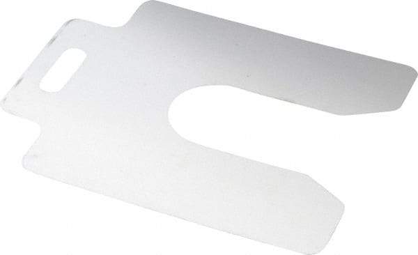 Made in USA - 20 Piece, 4 Inch Long x 4 Inch Wide x 0.004 Inch Thick, Slotted Shim Stock - Stainless Steel, 1-1/4 Inch Wide Slot - Exact Tool & Supply