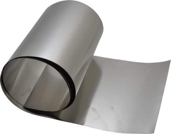 Made in USA - 1 Piece, 50 Inch Long x 6 Inch Wide x 0.002 Inch Thick, Roll Shim Stock - Stainless Steel - Exact Tool & Supply