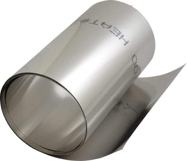 Made in USA - 1 Piece, 100 Inch Long x 6 Inch Wide x 0.004 Inch Thick, Roll Shim Stock - Stainless Steel - Exact Tool & Supply