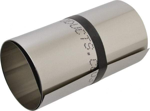 Made in USA - 1 Piece, 50 Inch Long x 6 Inch Wide x 0.007 Inch Thick, Roll Shim Stock - Stainless Steel - Exact Tool & Supply