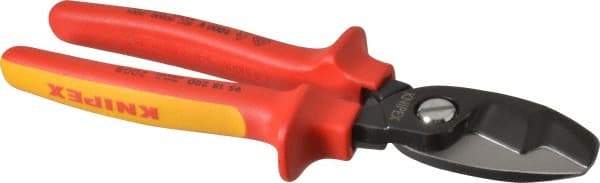 Knipex - 8" OAL, 2/0 AWG AWG Capacity, Insulated Cable Cutter Pliers - Standard Head - Exact Tool & Supply