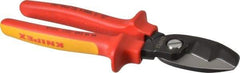 Knipex - 8" OAL, 2/0 AWG AWG Capacity, Insulated Cable Cutter Pliers - Standard Head - Exact Tool & Supply