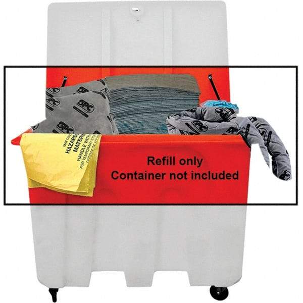 Brady SPC Sorbents - 184 Gal Capacity Universal Spill Kit - No Container Included - Refill Only - Exact Tool & Supply