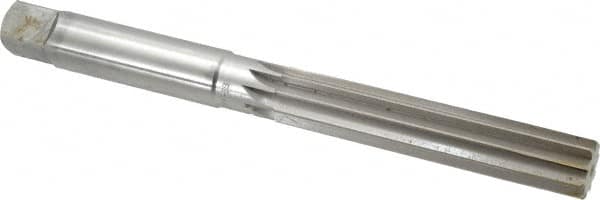 Made in USA - 1-1/8" Diam, Straight Shank, 5-13/16" Flute, Hand Reamer - Exact Tool & Supply