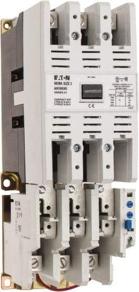 Eaton Cutler-Hammer - 110 Coil VAC at 50 Hz, 120 Coil VAC at 60 Hz, 90 Amp, NEMA Size 3, Nonreversible Open Enclosure NEMA Motor Starter - 3 Phase hp: 25 VAC - Exact Tool & Supply