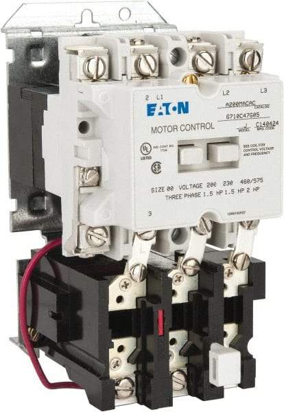 Eaton Cutler-Hammer - 9 Amp, Nonreversible Open Enclosure NEMA Motor Starter - 1 hp at 3 Phase - Exact Tool & Supply