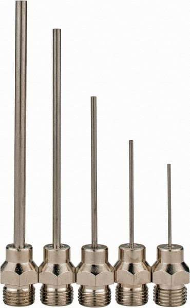 Value Collection - Blow Gun 5 Piece Needle Set - 1/8 MPT, 1-3/16, 1-3/4, 15/16, 2-15/32 & 2-3/4" Long - Exact Tool & Supply