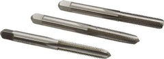 Hertel - 1/4-28 UNF, 4 Flute, Bottoming, Plug & Taper, Bright Finish, High Speed Steel Tap Set - 2-1/2" OAL, 2B/3B Class of Fit - Exact Tool & Supply